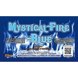 Mystical Fire Blue Flame Colorant Vibrant Long-Lasting Pulsating Flame Color Changer for Indoor or Outdoor Use 25-gram Packets 6 Pack