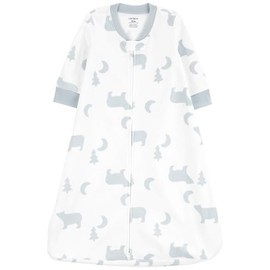 Carter's Unisex Baby Sleep Bag, (White/Blue Woodland, 0-3 Months)