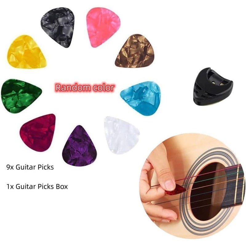 Guitar Accessories Kit Include Acoustic Guitar Strings, Tuner, Capo, 3-in-1