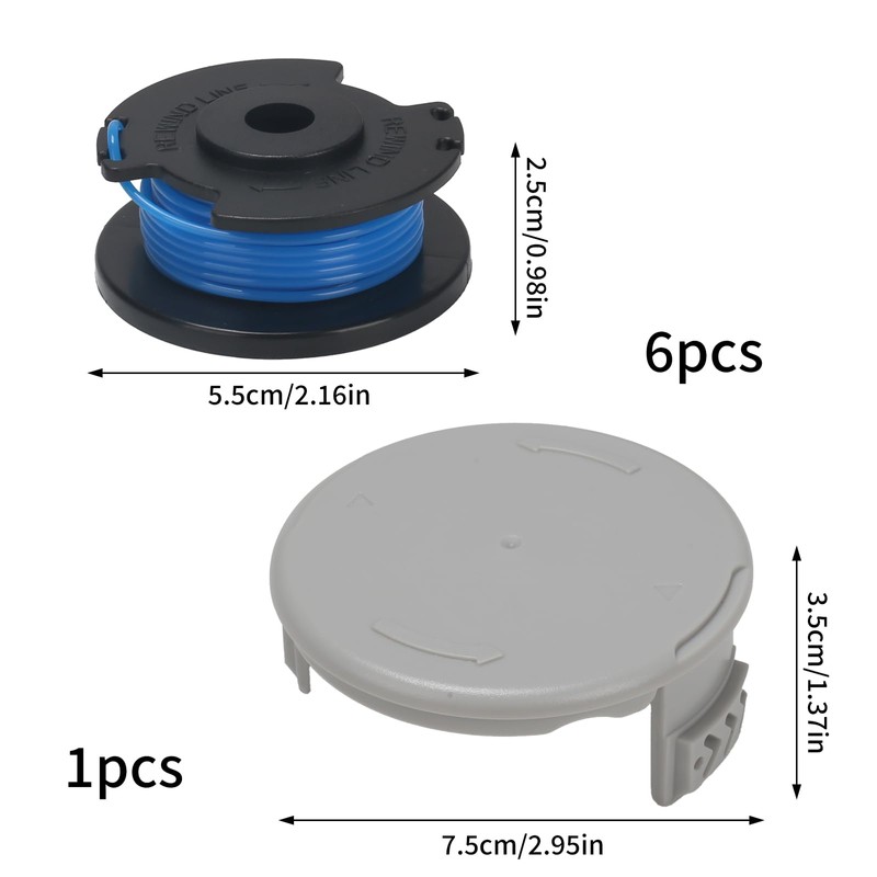 COEWUR 6 PCS AC14RL3A Strimmer Spool Trimmer Line Replacement for