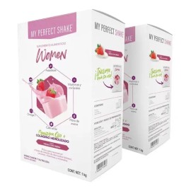🍓 My Perfect Shake | Fresas con Crema | 1 kg | 48 Nutrientes | Colágeno + Omega 3 + Probióticos | Sin Azúcar Añadida