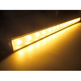 Wide Voltage Range Warm White DC 12 Volt to 24 Volt Lighting LED 11.8" LED Light Bar Aluminum Rigid Heavy Duty Linear Lamp Strip Off Grid Deep Cycle Battery Landscape Solar Marine Tiny House Cabinet