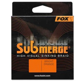 Fox Submerge Orange Sinking Braid - 600 m Braided Fishing Line, Diameter/Load Capacity: 0.25 mm / 20.4 kg / 45 lb