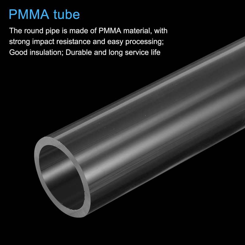 QUARKZMAN PVC Transparent Tube Clear 40mm ID 50mm OD 305mm