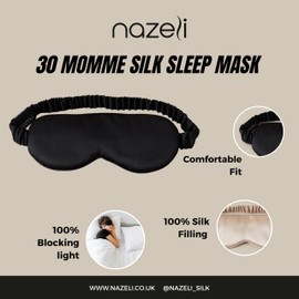 Nazeli Silk Sleep Mask 30 Momme and 100% Silk Filling (Pink)