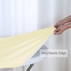 Obstal Fitted Round Table Cloth, Reversible Waterproof Stain Resistant Elastic