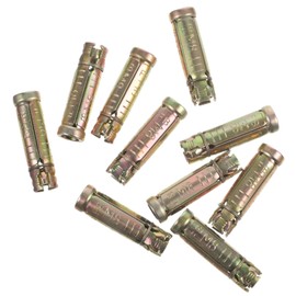 Operitacx Pack of 10 Piece Concrete Screws for Concrete Anchors, Robust Knurled Drop in Dowels for Concrete Walls, Easy Installation, Durable and Reliable