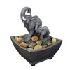Nature's Mark 7.5" Playing Elephant & Baby Elephant Tabletop Water