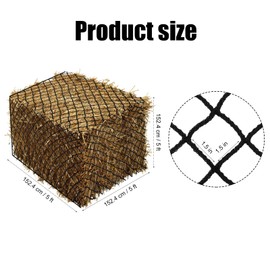 PEUTIER 23pcs Hay Bales for Horses, Large Round Bale Hay Net Square Bale Slow Feed Hay Net Fit for 5x5x5 Feet Round Hay Bales and 3x4x8 Feet Square Hay Bales for Farm Countryside