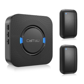 CallToU Doorbell Open/Close Sensor, Magnetic Automatic Door Sensor, Door + Window Anti-Theft Product, Entrance/Porch Intrusion Detection, Home/Garage/Store/Apt./Office, 1 Receiver + 2 Magnetic Sensors