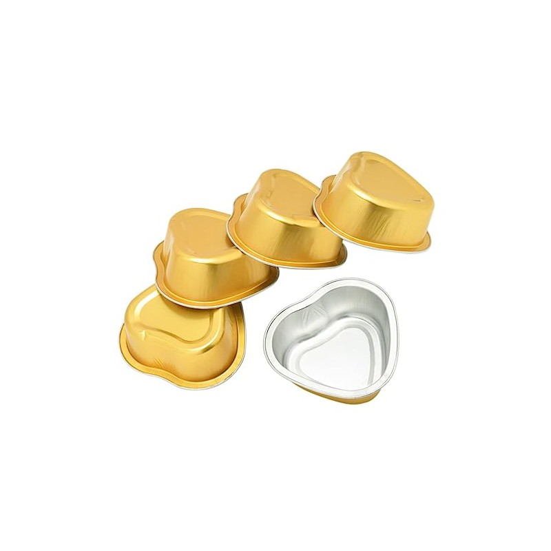 Dorado Tazón para Depilar 5 Piezas, Metal en Forma de