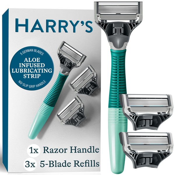 Harry's Shaving Kit for Men - Razor Handle and 3