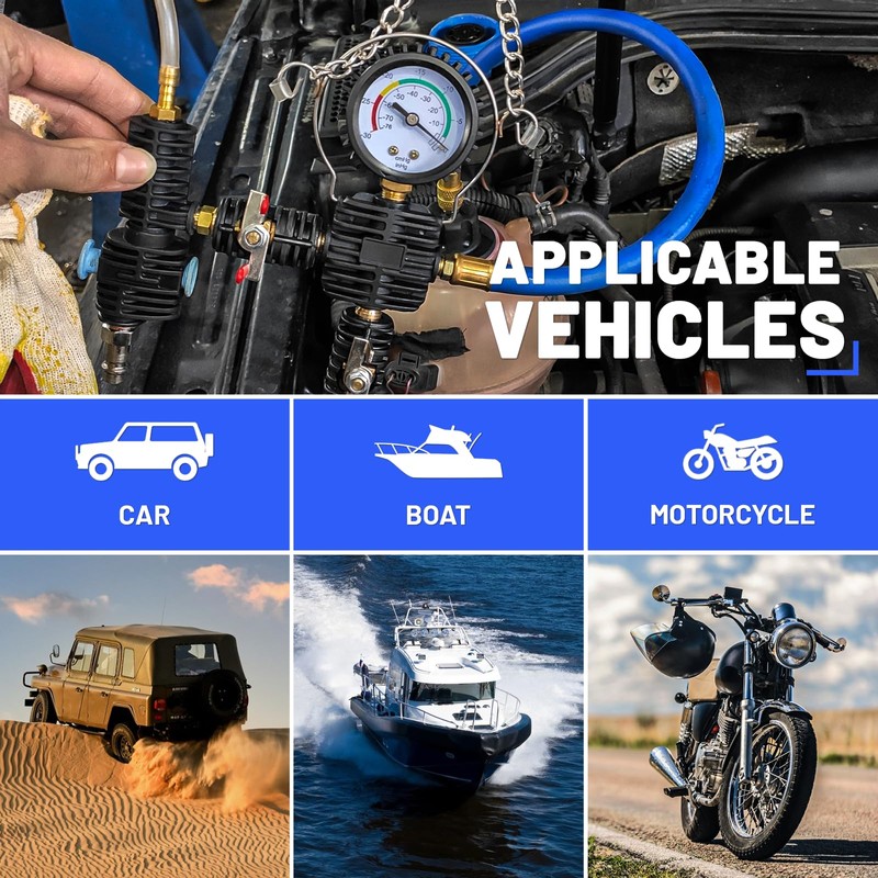 Endxedo 28PCS Universal Radiator Pressure Tester Vacuum Type Cooling System