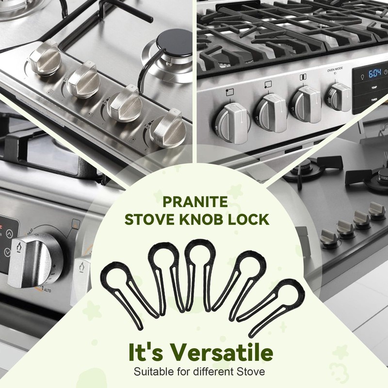 Gas Stove Knob Locks, 5 Pack Stove Knob Locks for