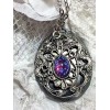 FANCY FOX BOUTIQUE DUELING DRAGONS BREATH LOCKET NECKLACE AMULET MEDIEVAL