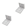 Ipetboom 2sets 4 Compartment Eyeshadow Palette Box 26.5mm Lipstick Case