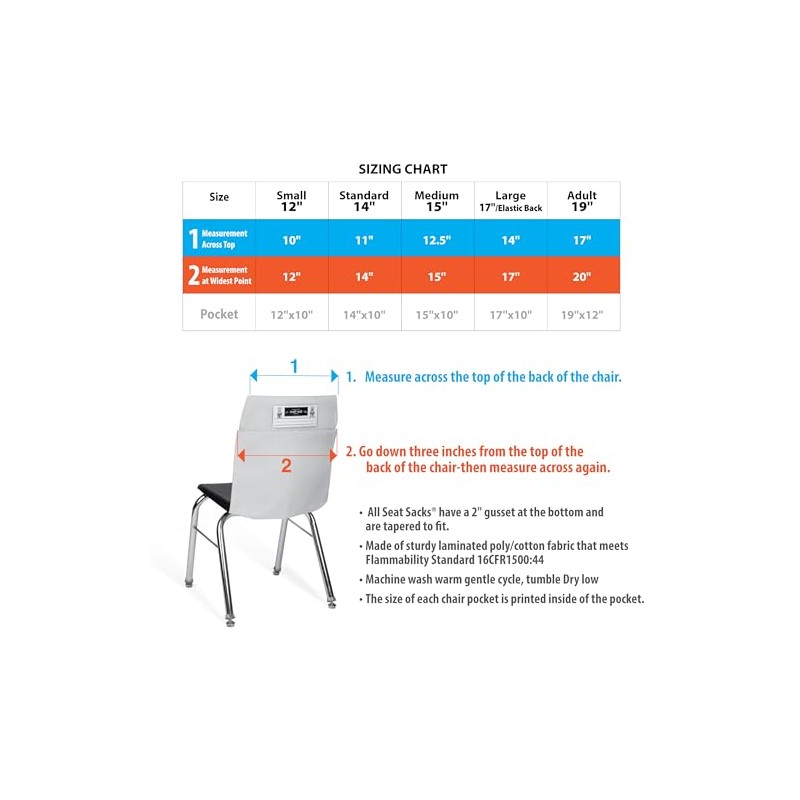 Seat Sack 14199 - Paquete de aula de 14 pulgadas,