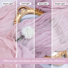 Babenest Dusty Rose Cheese Cloth Table Runner, 3 Pack 10ft Gauze Cheesecloth Table Runners for Bridal Baby Shower Decorations, 35x120 Inches Boho Rustic Tablerunner for Wedding, Party, Birthday Décor