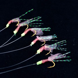 Orurdo Fishing Equipment Original Sabiki Sabiki qb500064a12n0 Classic Pink Sabiki 6 Hooks (S Size/Set of 12)
