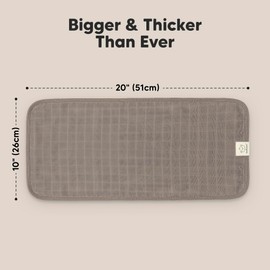 5-Pack Cotton Muslin Burp Cloths Baby Girls, Boys - Soft & Absorbent Spit Up Burp Rags, Large Muslin Towel, Cotton Wash Cloths for Babies, Newborn, Infant, No Shrink, Durable, Neutral (Nimbus)