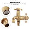 Copper Water Faucet, G1/2in Thread Single Cold Washing Tap, Retro