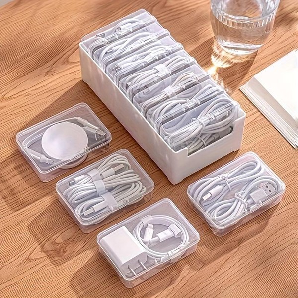 Cable Management Box, 1 Set Cable Organizer Including 7 Counts
