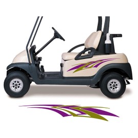 Golf Cart Decals Accessories Two Color Go Cart Stickers GCA1215BB