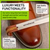 Untethered Long Metal Shoe Horn with Leather Handle | Durable