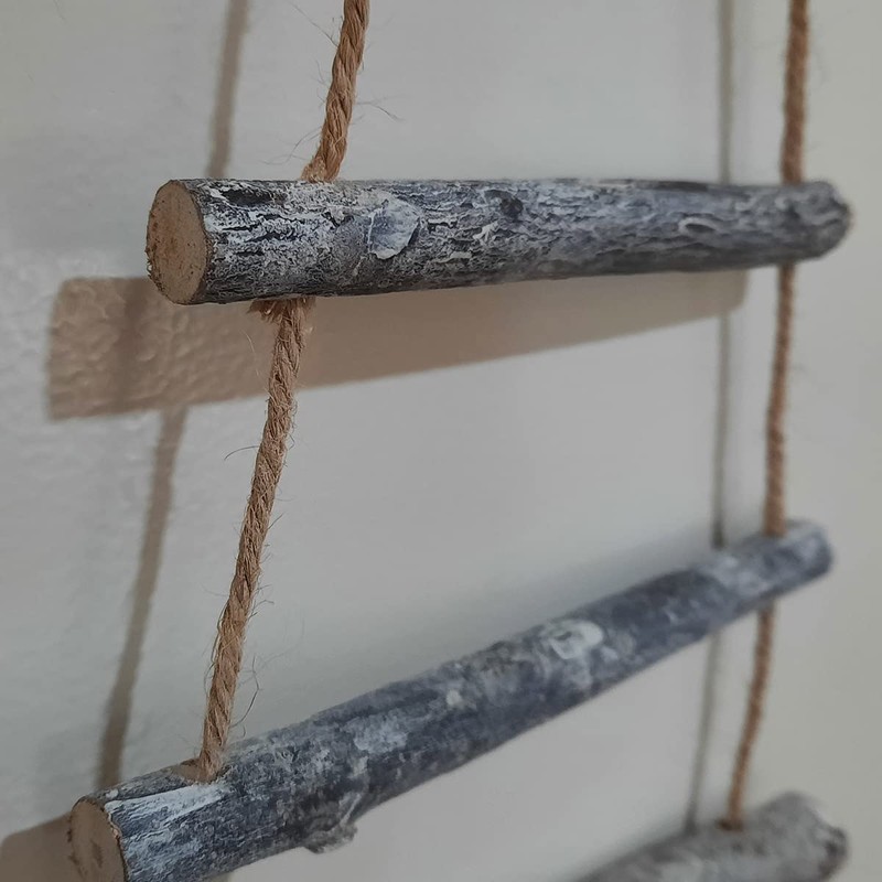 Decorative Rope Ladder Christmas Tree Minimalist Wooden Ladder 70 cm