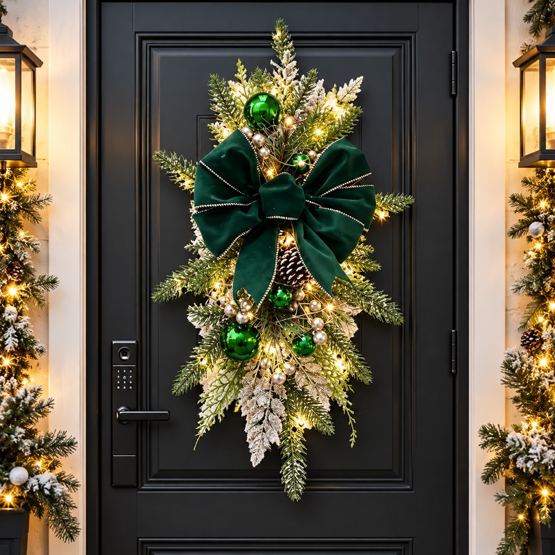 Christmas Wreath for Holiday Décor – Festive Greenery with Optional