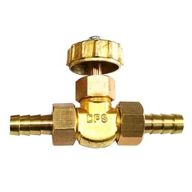 Elbow Brass Needle Valve for Gas/Air/Lpg Brass Hose Regulating Gate Parallel Needle Valve(Ф8mm)