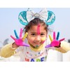 WW-WONDERFULWORLD Shiny Mouse Ears Headbands With Grey Bows & Crown