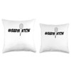 Badminton Graphic Badminton Player Shuttlecock Sports Smash Throw Pillow