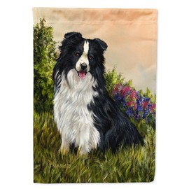 Caroline's Treasures PPP3031CHF Border Collie Simplicity House Flag Large Porch Sleeve Pole Decorative Outside Yard Banner Artwork Wall Hanging, Polyester, House Size, Multicolor