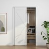 WEWORTH Bypass Sliding Door Track Hardware 72", Wardrobe Closet Door