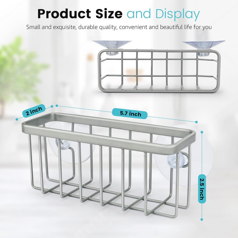 HLOOL Sponge Holder for Kitchen Sink, Kitchen Sink Sponge Holder,Sink