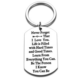 Inspirational Keychain Gifts for Daughter Son Best Friends Bff Men Motivational Key Chain Christmas Birthday Valentine Graduation Back to School Gifts for Boys Girls Teen Him Her