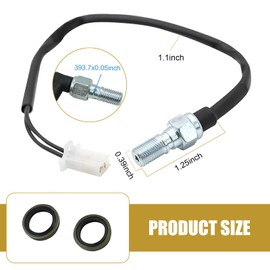 Prywog 1 PC M10 x 1.25 mm Thick Wire Hydraulic Switch, Oil Pipe Brake Tail Light Switch, Automotive Direct Push Hydraulic Brake Switch, Suitable for Most Cars (Black)