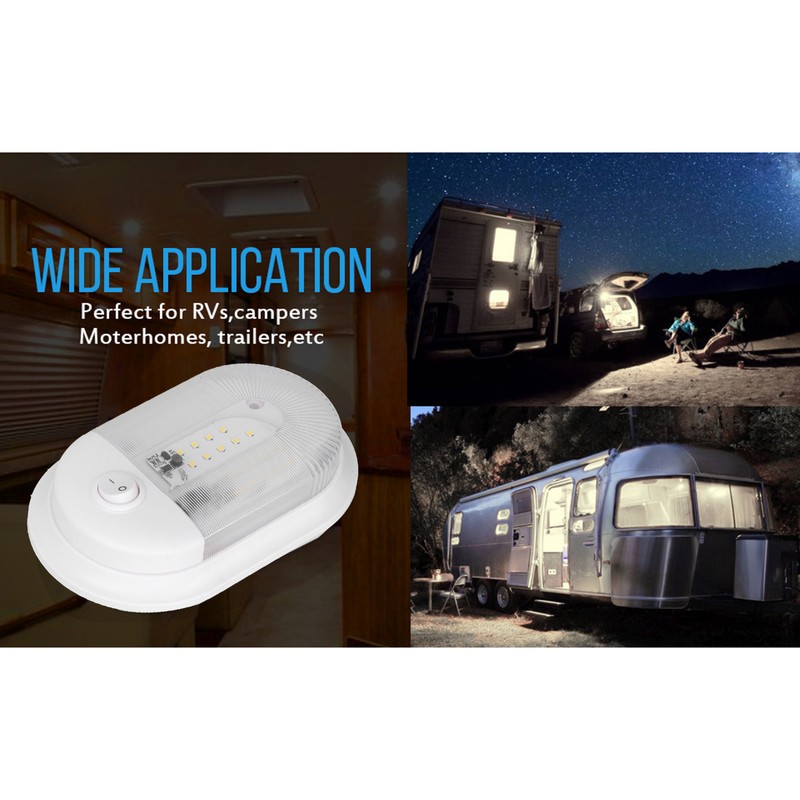 LED RV Ceiling Dome Light 360lm Dome Replacement Lighting with
