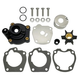A.A Water Pump Impeller Housing Kit Replacement for Johnson Evinrude 35 HP - 0391631, 0388891, Black, Silver