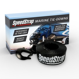 SpeedStrap 2” x 20’ Boat Winch Strap with Retention Clip Hook - 10,000 lb Capacity, Heavy Duty Waterproof Boat Winch Strap for Secure Transport - Universal Fit for Marine Vessels (Individual Strap)