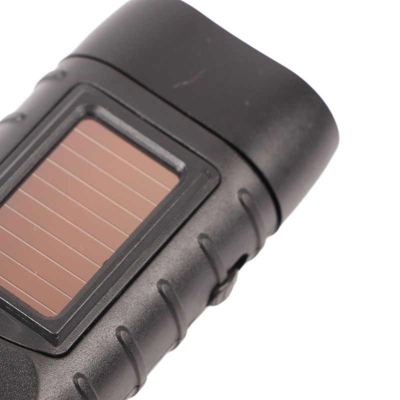 Hand Crank Solar Powered Rechargeable Flashlight Mini Solar Flashlight for