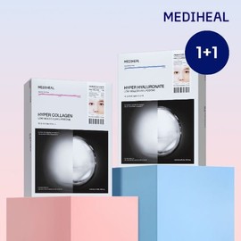 Mediheal Transparent Hyper Collagen/Hyaluronic Acid Gel Mask 10 Sheets, Choose 2 Types (Total 20 Sheets) - Collagen 10 Sheets / 메디힐 투명해지는 하이퍼 콜라겐/히알루론산 겔마스크 10매 2종 택 2 (총 20매) - 콜라겐 10매