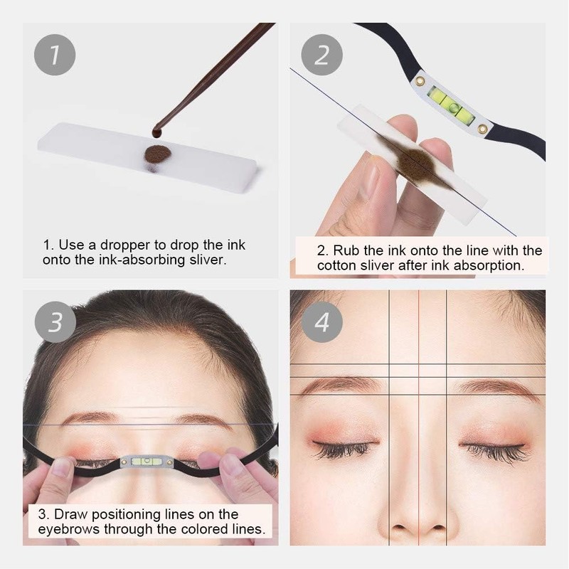 Regla de Cejas, Regla de Marcador de Línea de Microblading