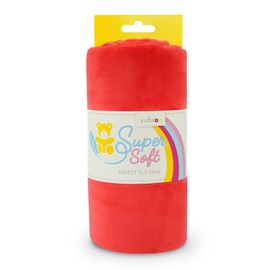 kullaloo Plush Fabric | Solid Cherry Red Minky Fabric for Sewing | Super Soft Cuddle Material | 39.5x29.5" | Plushies, Baby Blankets, Pillows, Dog Beds, Cat Beds, Beanies, Baby Accessories, Apparel