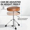 Ergonomic Saddle Hydraulic Drum Throne, Adjustable Stool (Brown)