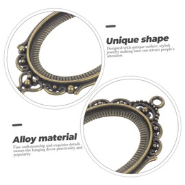 jojofuny 3sets Alloy Pendant Base Bezel Settings with Hole for DIY Jewelry Making Antique Trays for Unique Charms Necklaces and Keychains 10pcs*3