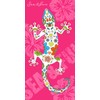 Miracle Home. Microfibre Beach Towel Lizard Menorca Fucsia 100% Polyester 75 x 145 cm 15551