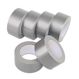 Lichamp Silver Duct Tape Heavy Duty, Waterproof Duct Tape Bulk 6 Multi Pack, 2 inch x 25 Yard x 9 mil Per Roll, A206GY