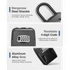 Puroma Large Key Lockbox with Hook, Resettable Combination Code Lock